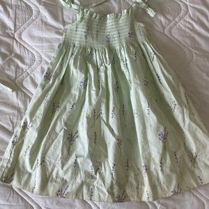 Size 4t Christian Dior green w/ purple flowers sun dress